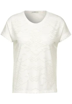 Ajour T-Shirt vanilla white