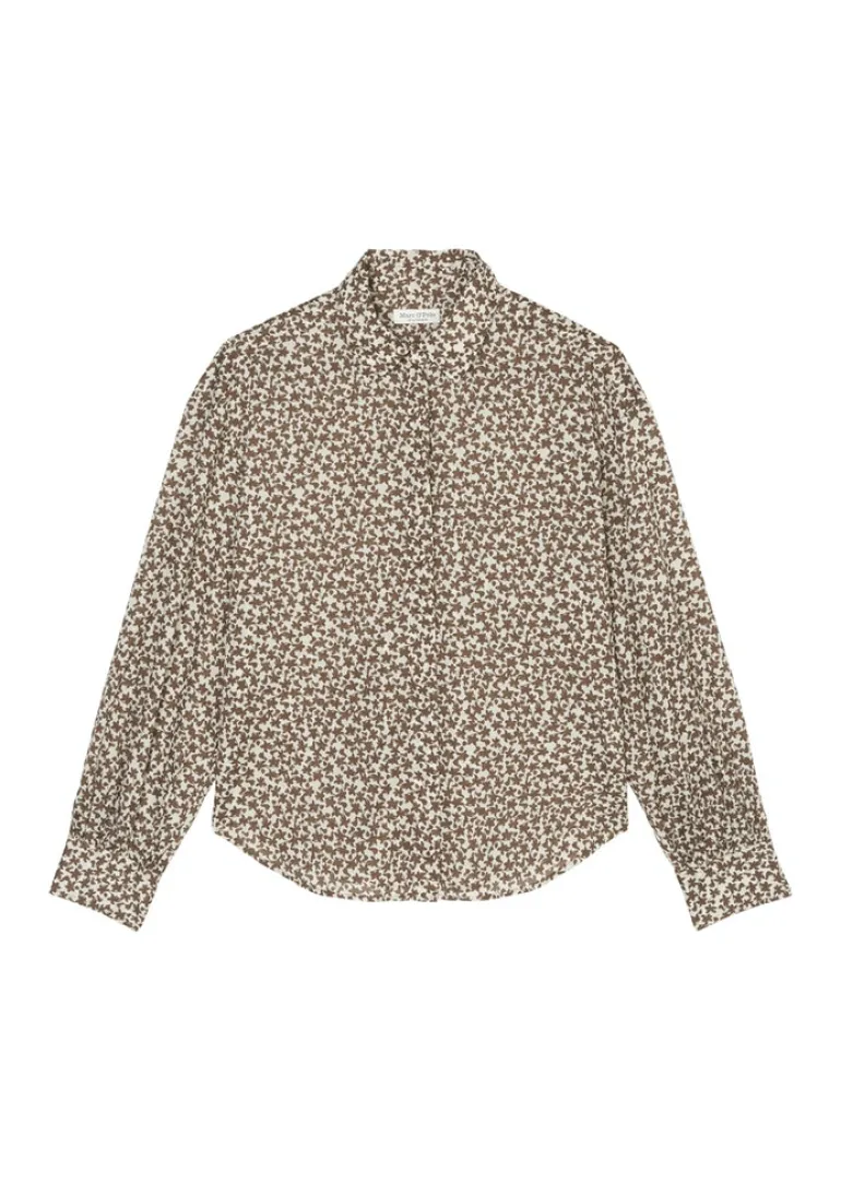 Allover-Print-Bluse straight multi