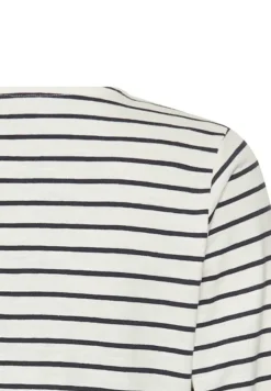 3/4-Arm T-Shirt mit Seitenschlitzen night blue stripes