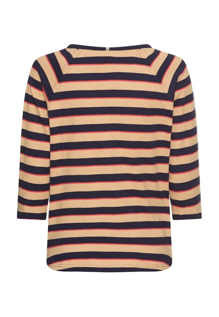 3/4-Arm T-Shirt mit Streifenmuster caramel stripes