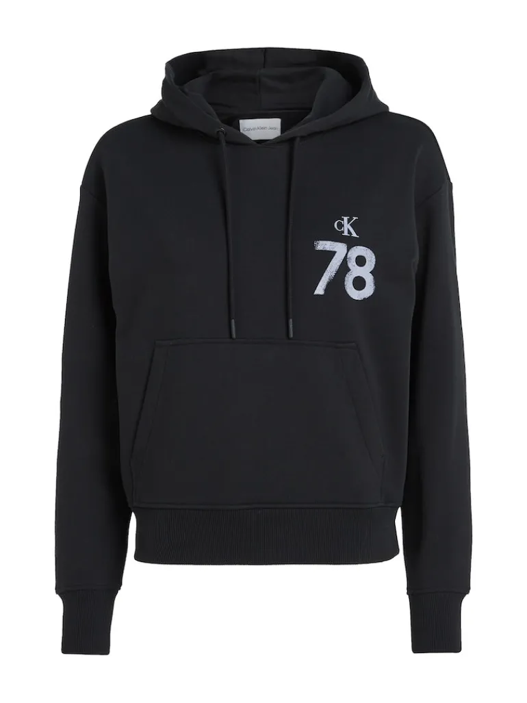 1978 ARTWORK OVERSIZED HOODIE ck black
