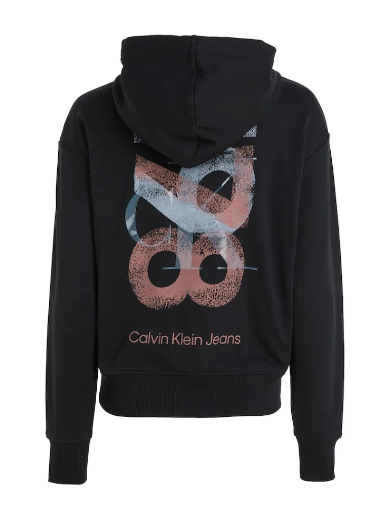 1978 ARTWORK OVERSIZED HOODIE ck black