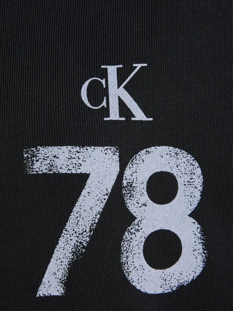 1978 ARTWORK OVERSIZED HOODIE ck black