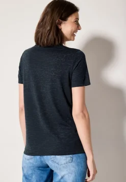 Ausbrenner-Shirt mit Wording universal blue