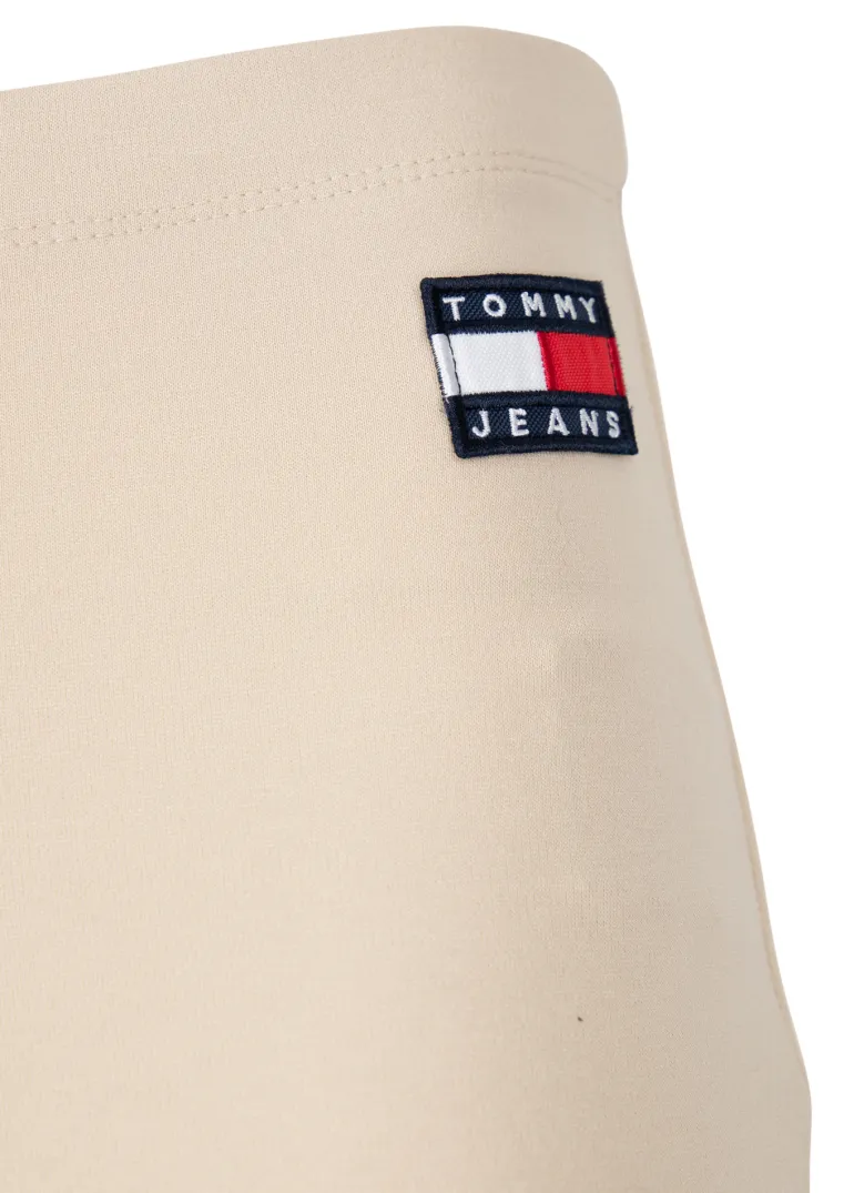 AUSGESTELLTE LEGGINGS MIT BADGE beige