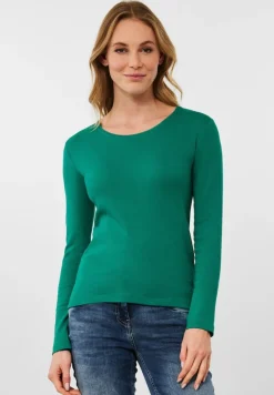 Basic Langarmshirt smaragd green