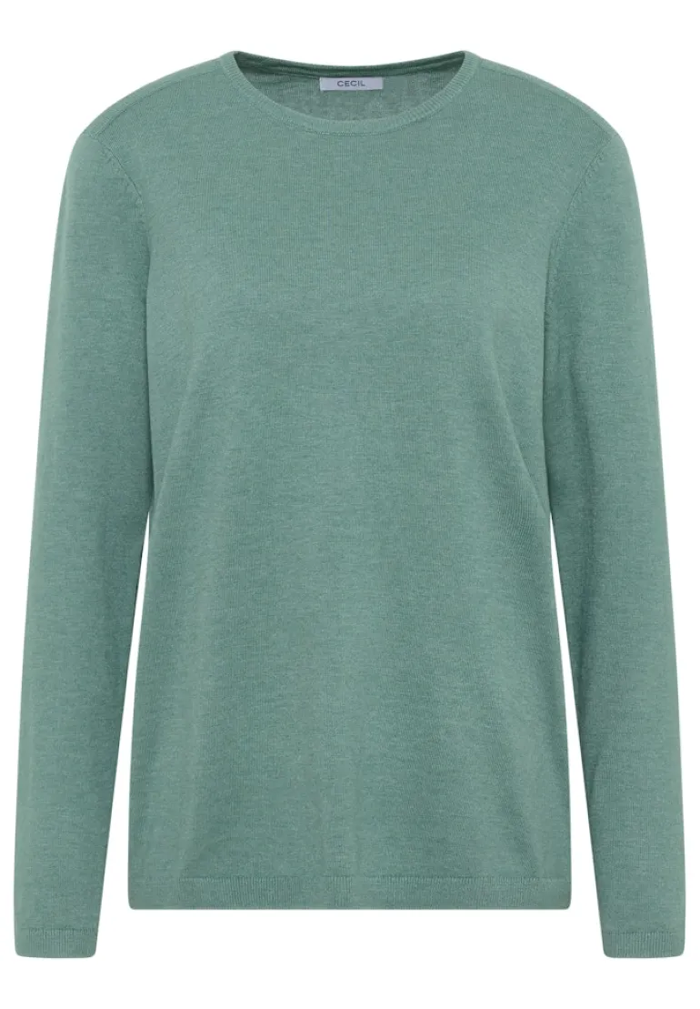Basic Pullover jewel green melange