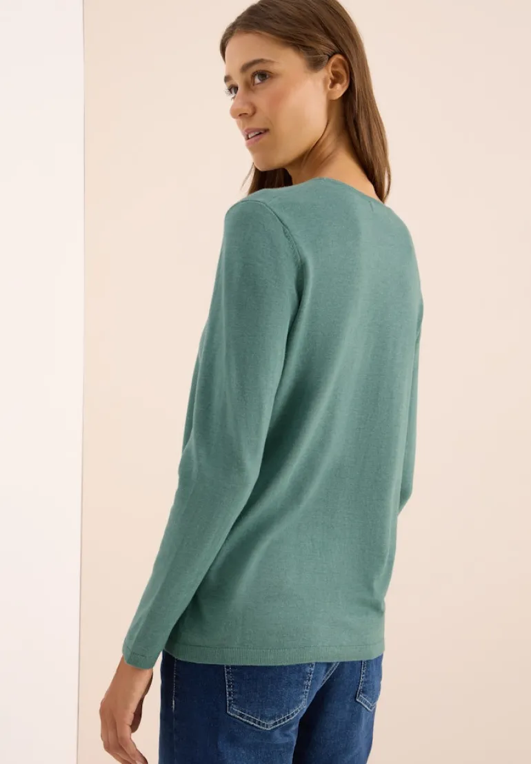 Basic Pullover jewel green melange