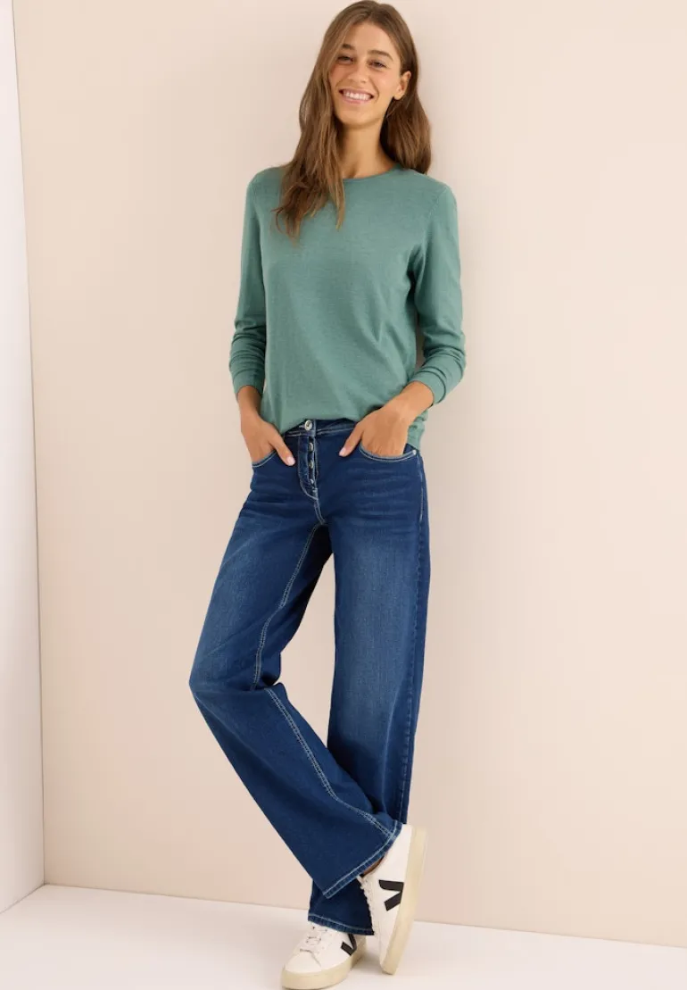 Basic Pullover jewel green melange