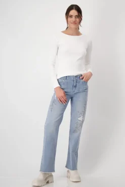 Basic-Shirt aus Pima-Baumwolle off-white