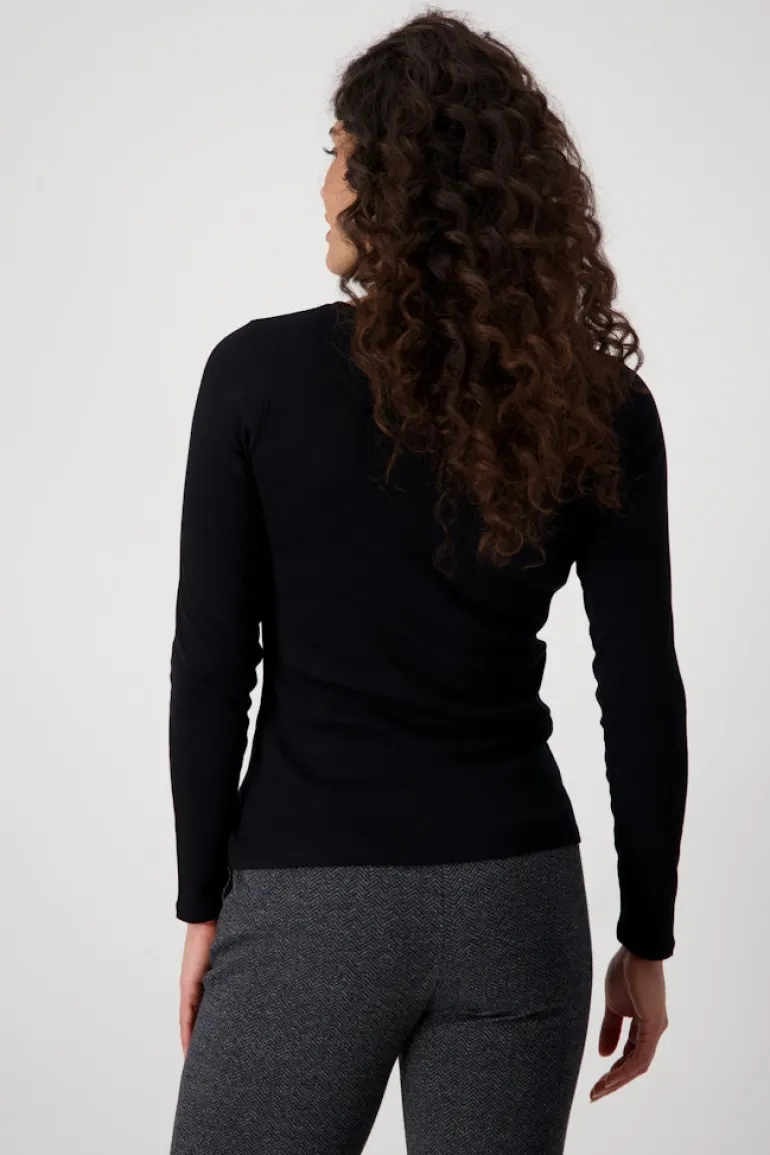 Basic-Shirt aus Pima-Baumwolle schwarz