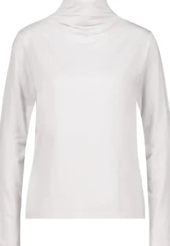Basic Shirt mit Stehkragen stone