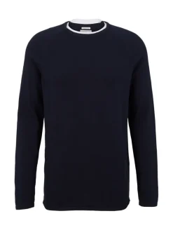 Basic Strickpullover sky captain blue