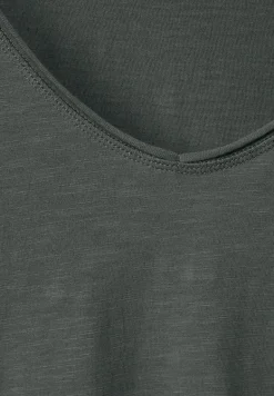 Basic T-Shirt in Unifarbe easy khaki