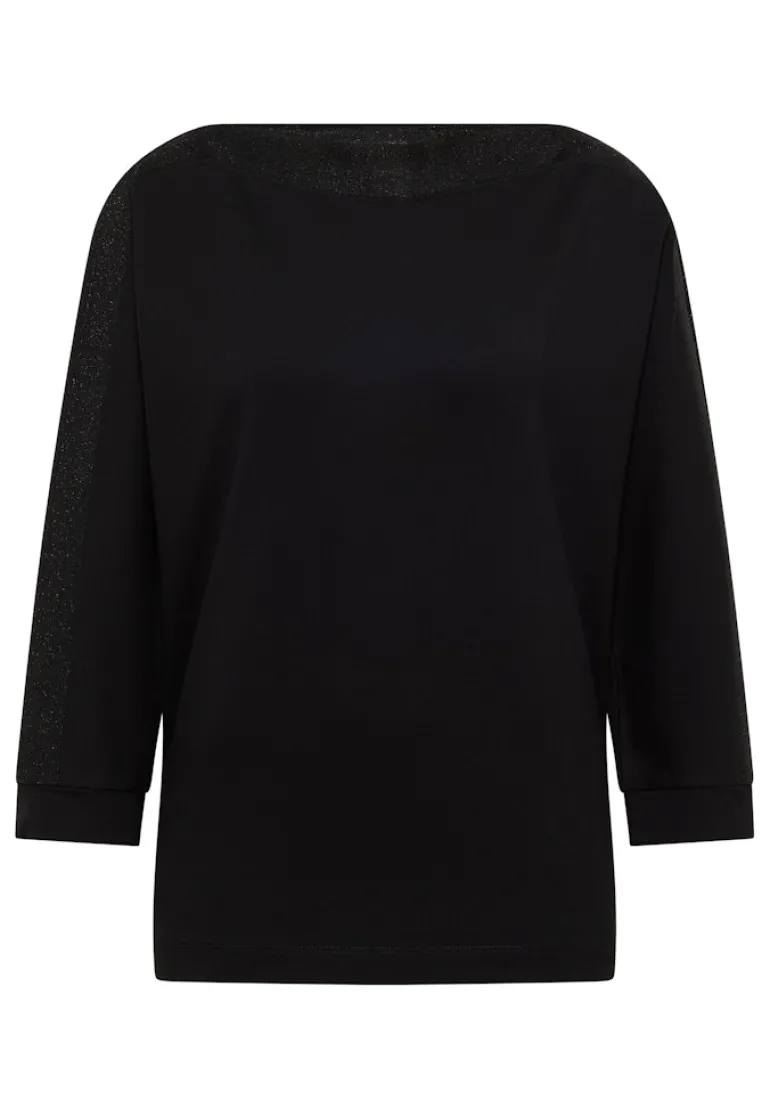 Batwing Shirt mit Tape black
