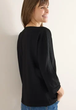 Batwing Shirt mit Tape black