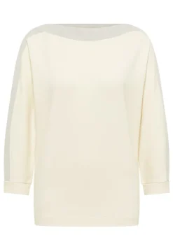 Batwing Shirt mit Tape creamy white