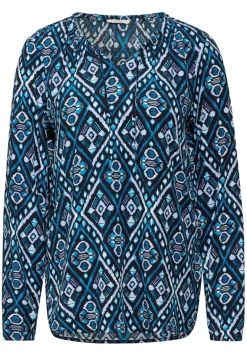 Bedruckte Bluse deep charcoal grey