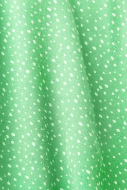 Bedruckte Bluse mit V-Ausschnitt citrus green