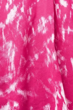 Bedruckte Bluse mit V-Ausschnitt cherry red 2