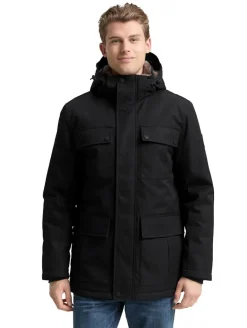 Übergangsjacke mit aufgesetzten Taschen black
