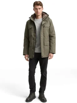 Übergangsjacke mit aufgesetzten Taschen smokey olive green