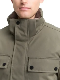 Übergangsjacke mit aufgesetzten Taschen smokey olive green