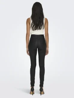 Beschichete Skinny Jeans black