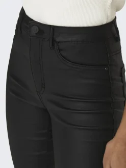 Beschichete Skinny Jeans black