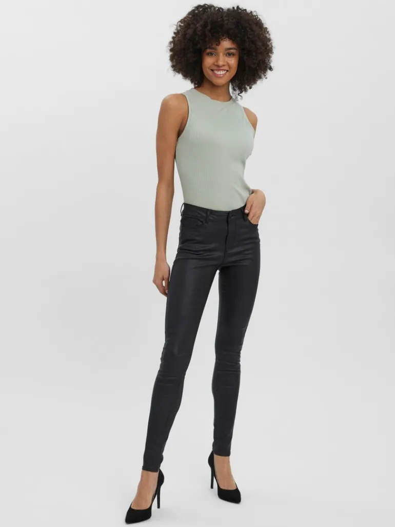Beschichtete Hose black