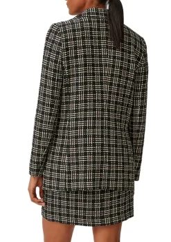 Blazer aus Multicolor-Tweed schwarz
