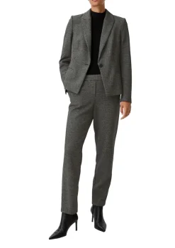 Blazer mit Pepita-Muste schwarz