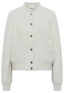 Blouson in Wolloptik light greige melange
