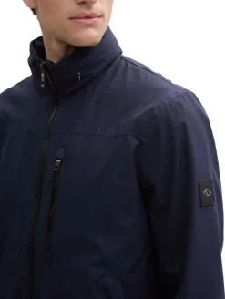 Blouson Jacke mit Kapuze im Stehkragen sky captain blue