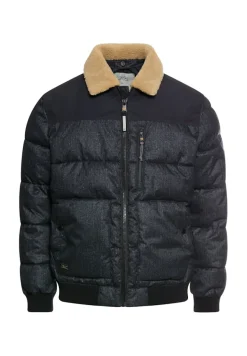 Blouson mit abnehmbarem Kragen dark navy melange