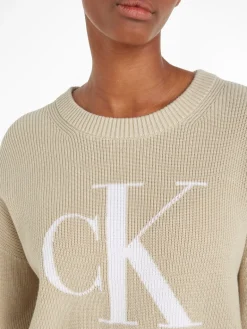 BLOWN UP CK LOOSE SWEATER classic beige