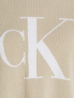 BLOWN UP CK LOOSE SWEATER classic beige