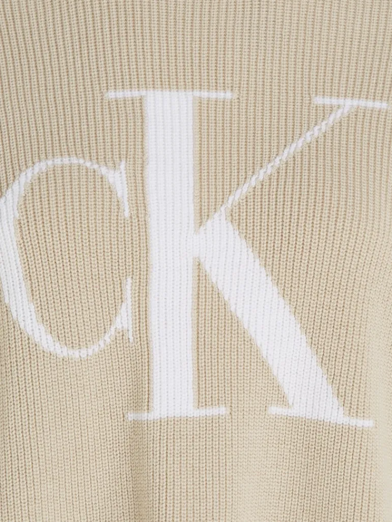 BLOWN UP CK LOOSE SWEATER classic beige