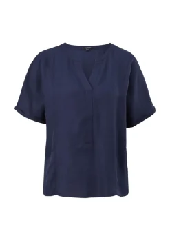 Bluse aus Lyocell-Viskose-Mix blau