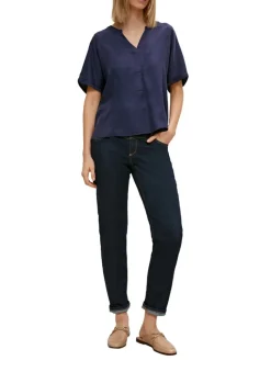 Bluse aus Lyocell-Viskose-Mix blau