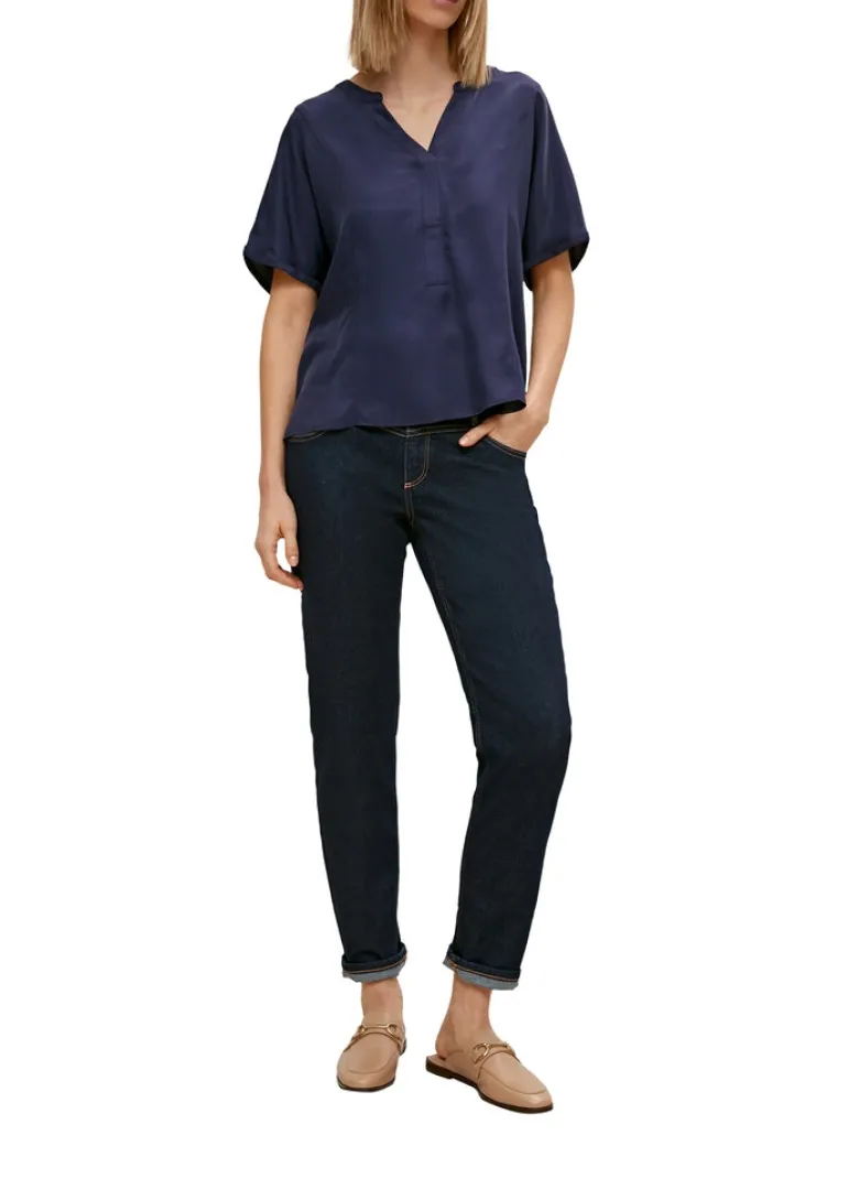 Bluse aus Lyocell-Viskose-Mix blau