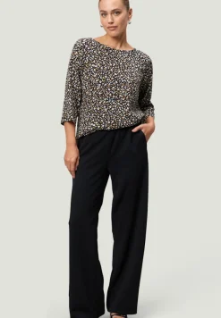 Bluse geblümt mit 3/4 Arm blackcream