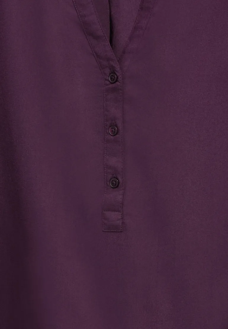Bluse in Unifarbe beloved berry