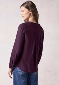 Bluse in Unifarbe beloved berry