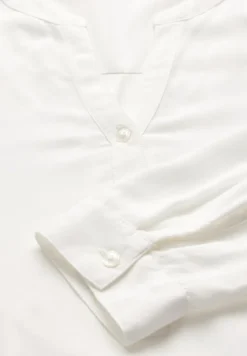 Bluse in Unifarbe vanilla white