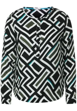 Bluse mit Alloverprint black