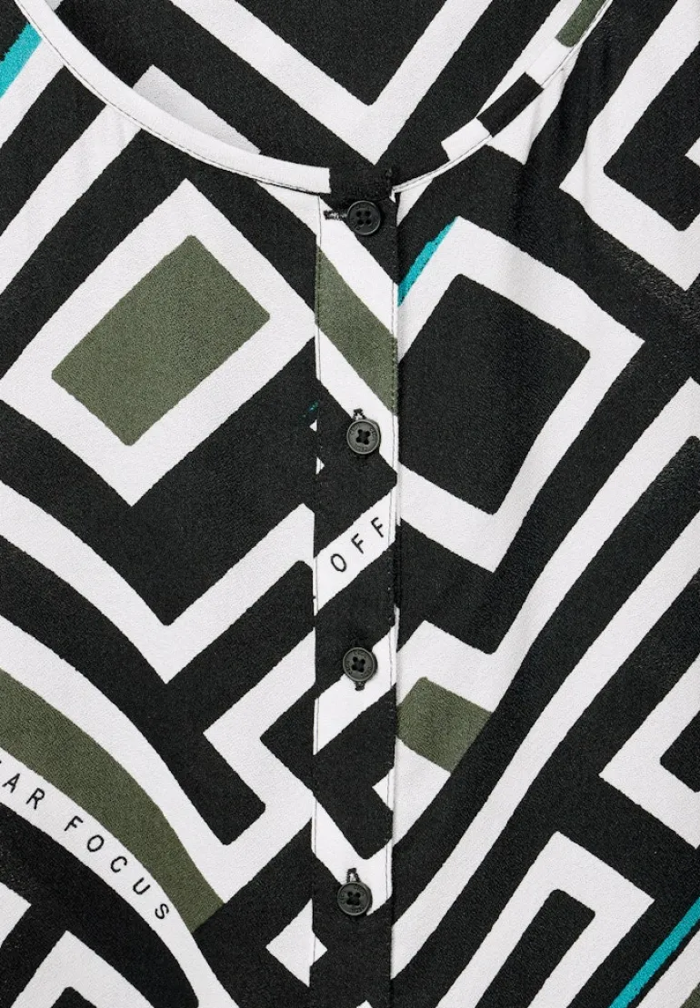 Bluse mit Alloverprint black