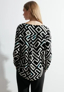 Bluse mit Alloverprint black