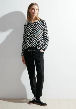 Bluse mit Alloverprint black