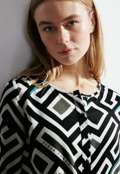 Bluse mit Alloverprint black